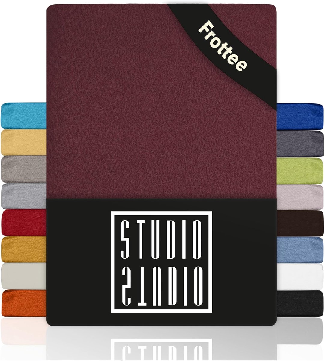 Zacht Badstof Jersey Hoeslaken Bordeaux 200x200 cm - Katoen & OEKO-TEX Gecertificeerd