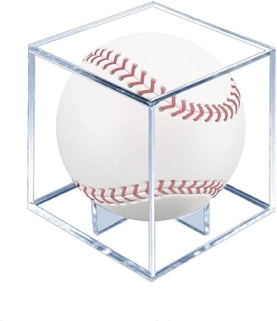 Transparante Display Case voor Baseball en Golfbal, Anti-UV Acryl, Stofdichte Cube Stand voor Handtekeningen en Sportballen (8 x 8 x 8 cm) — afbeelding 4