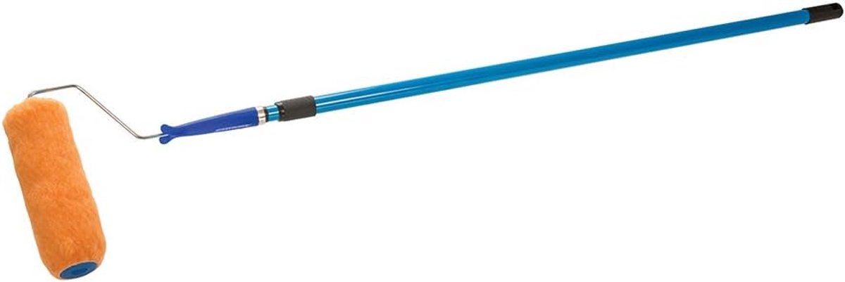 Lange Verfrol - Verfroller Set - Muren Plafonds Schilderen - Uitschuifbare Telescoopsteel - 230mm Breed 114-182cm - Zilver