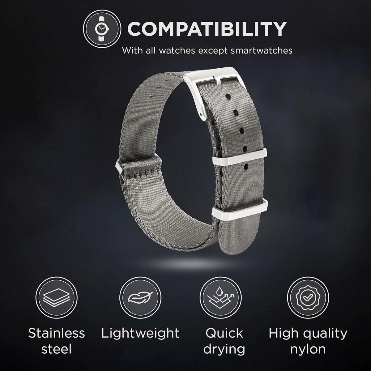 Nylon NATO Horlogebandjes - Militaire Kwaliteit Duurzaam voor Mannen en Vrouwen