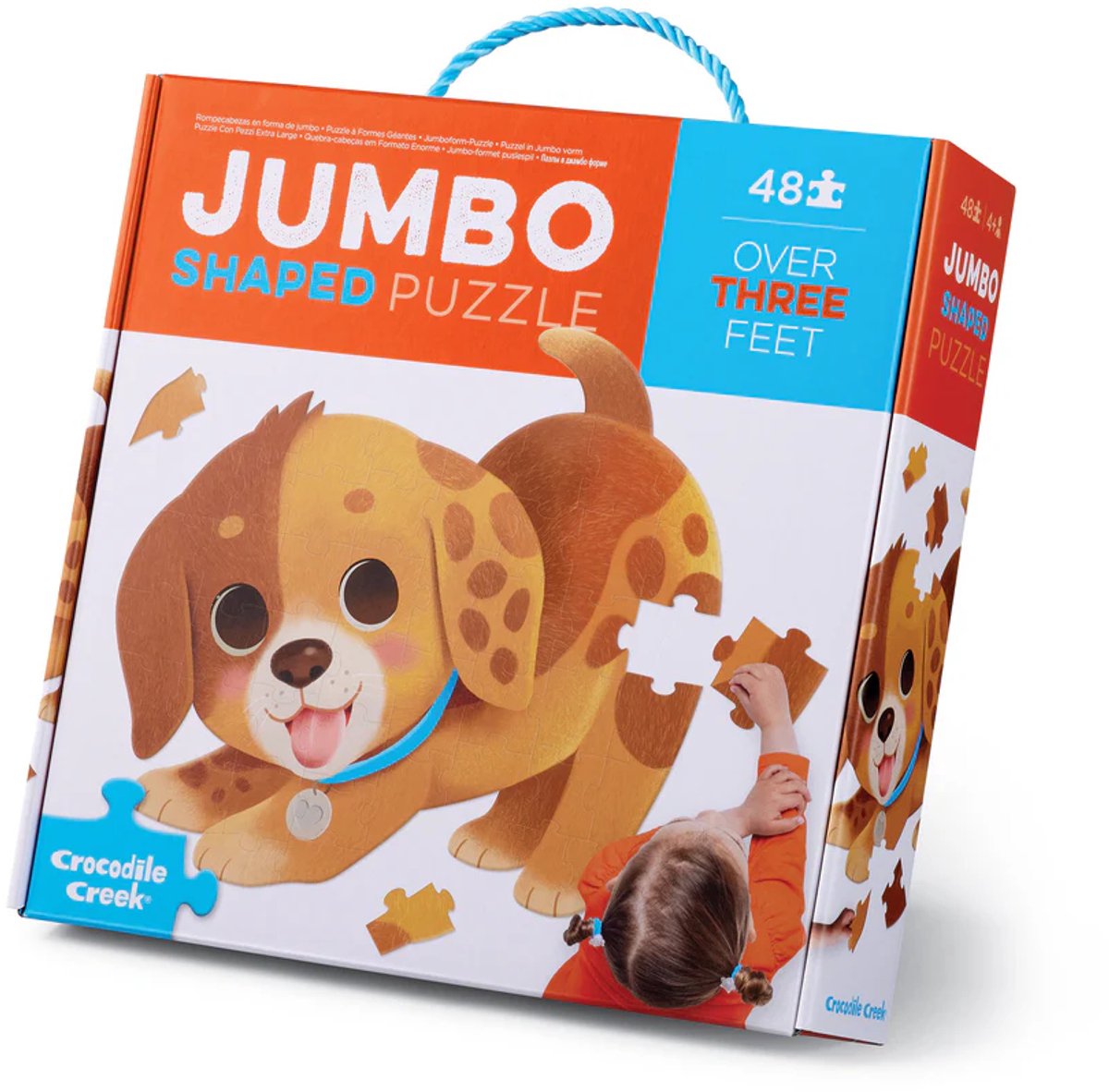 Crocodile Creek puzzel jumbo 48 stukjes puppy's 4 jaar+ speelgoed.