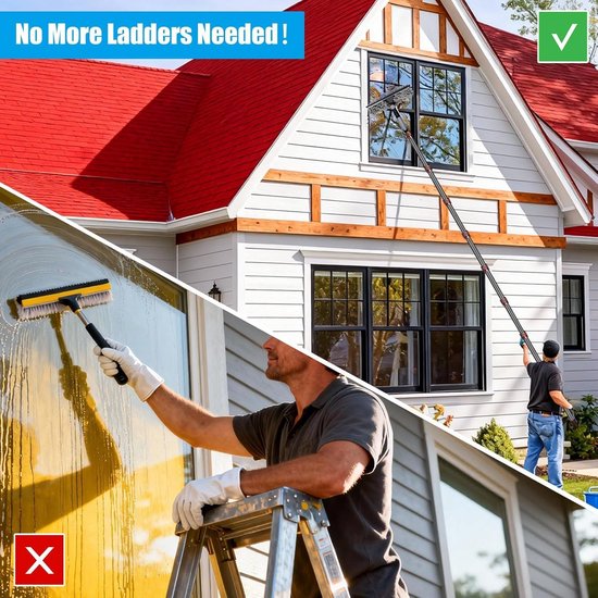 Telescoop Plumeau Set met Verlengstang tot 6 Meter voor Hoog Reinigen — afbeelding 4