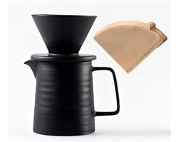 Handmatig Keramisch Koffiezetapparaat Schuimkan en Druppelaar voor 1-2 Kopjes