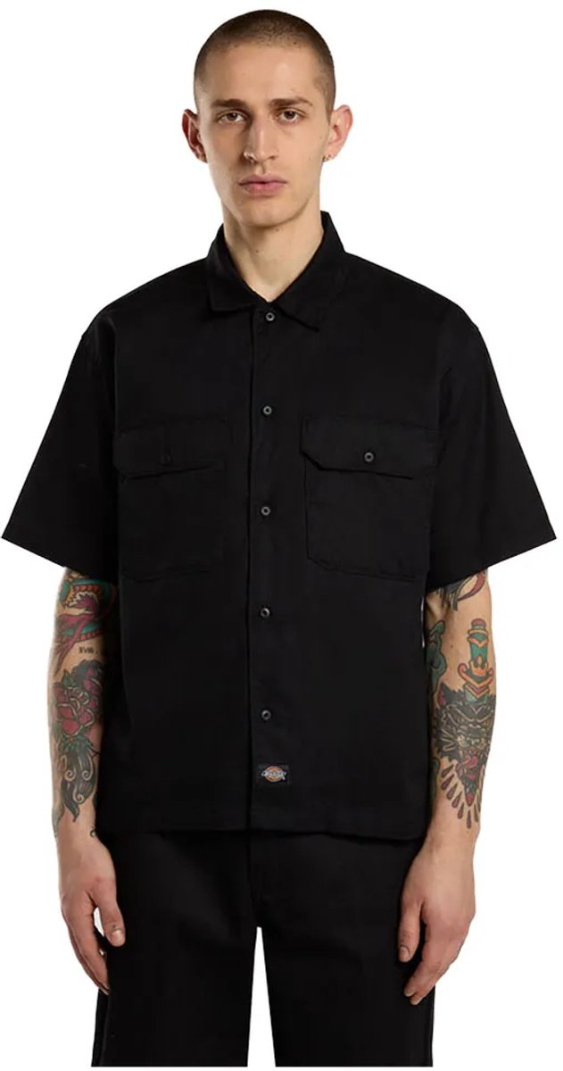 Dickies Unionville Gd Work Overhemd Met Korte Mouwen S Man Zwart