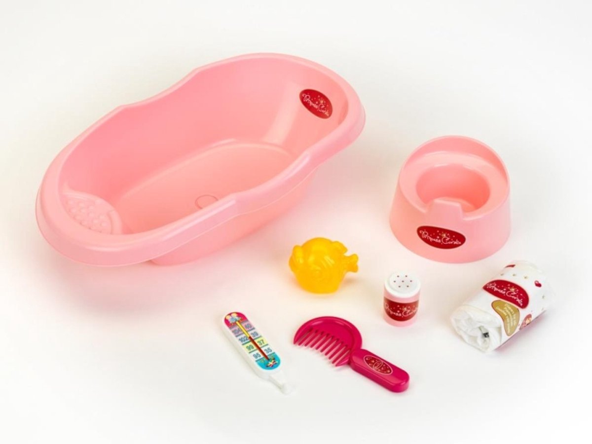 Klein Toys Princess Baby Coralie poppenverzorging - poppenbadje 41cm - incl accessoires - met potje - roze — afbeelding 13
