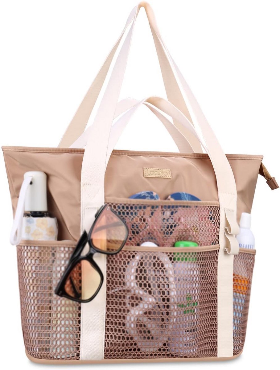 Grote Waterdichte Strandtas voor Dames met Handvatten