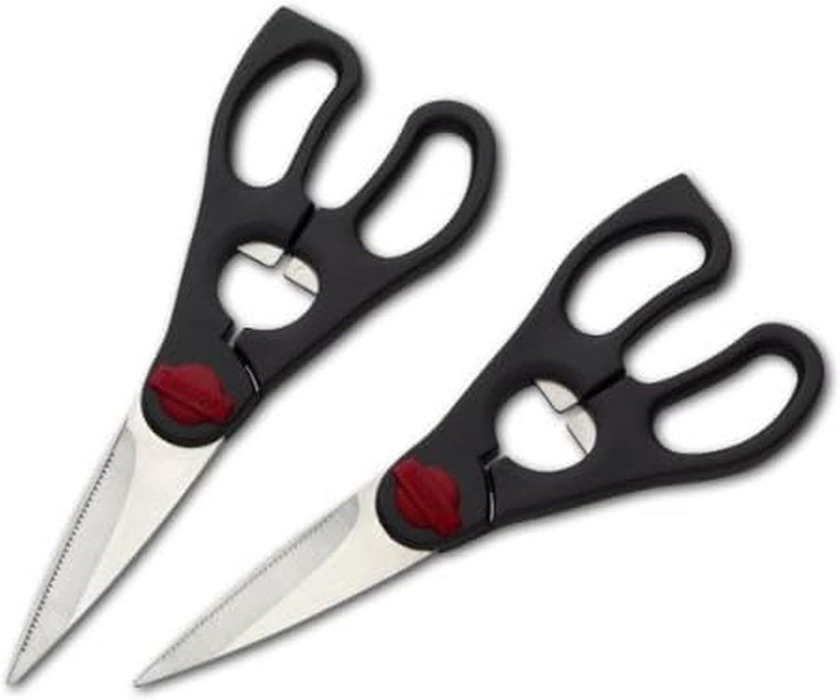 Set van 2 Keukenscharen met Gebogen Handvat RVS