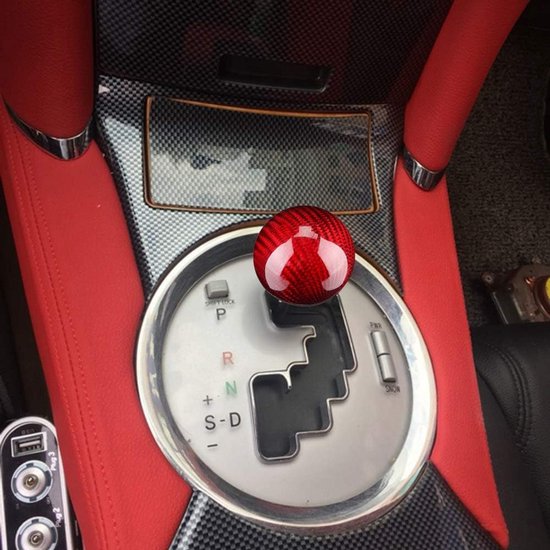 Universele Versnellingspookknop Koolstofvezel voor Auto Modificatie met 3 Adapters van Merkloos — afbeelding 2