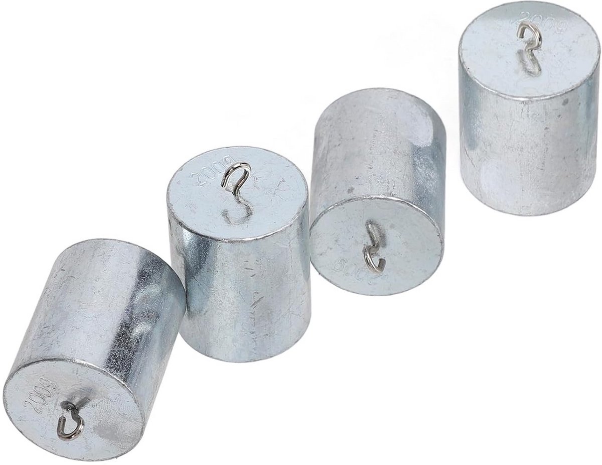 Set van 4 Kalibratiegewichten van 200 Gram met Dubbele Haken