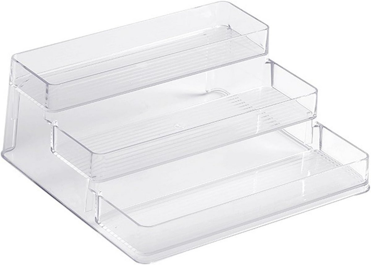 Uitbreidbaar 3-laags Kruidenrek Acryl - Opbergorganizer voor Kast en Keuken