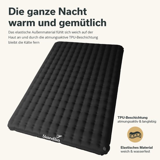 Opblaasbare Luchtmatras voor 2 Personen - Comfortabel en Compact Kamperen - 200x135 cm — afbeelding 4