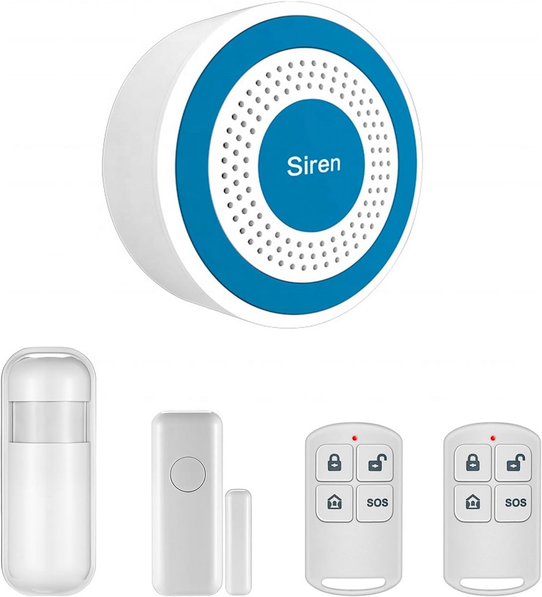Draadloos Wifi Alarm Afstandsbediening en Deursensor - 115 dB Sirene voor Huisbeveiliging