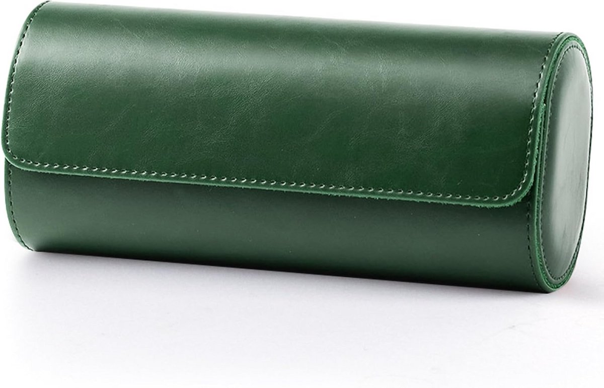 Leren Horlogedoos voor Drie Horloges - Vintage Reisopberger