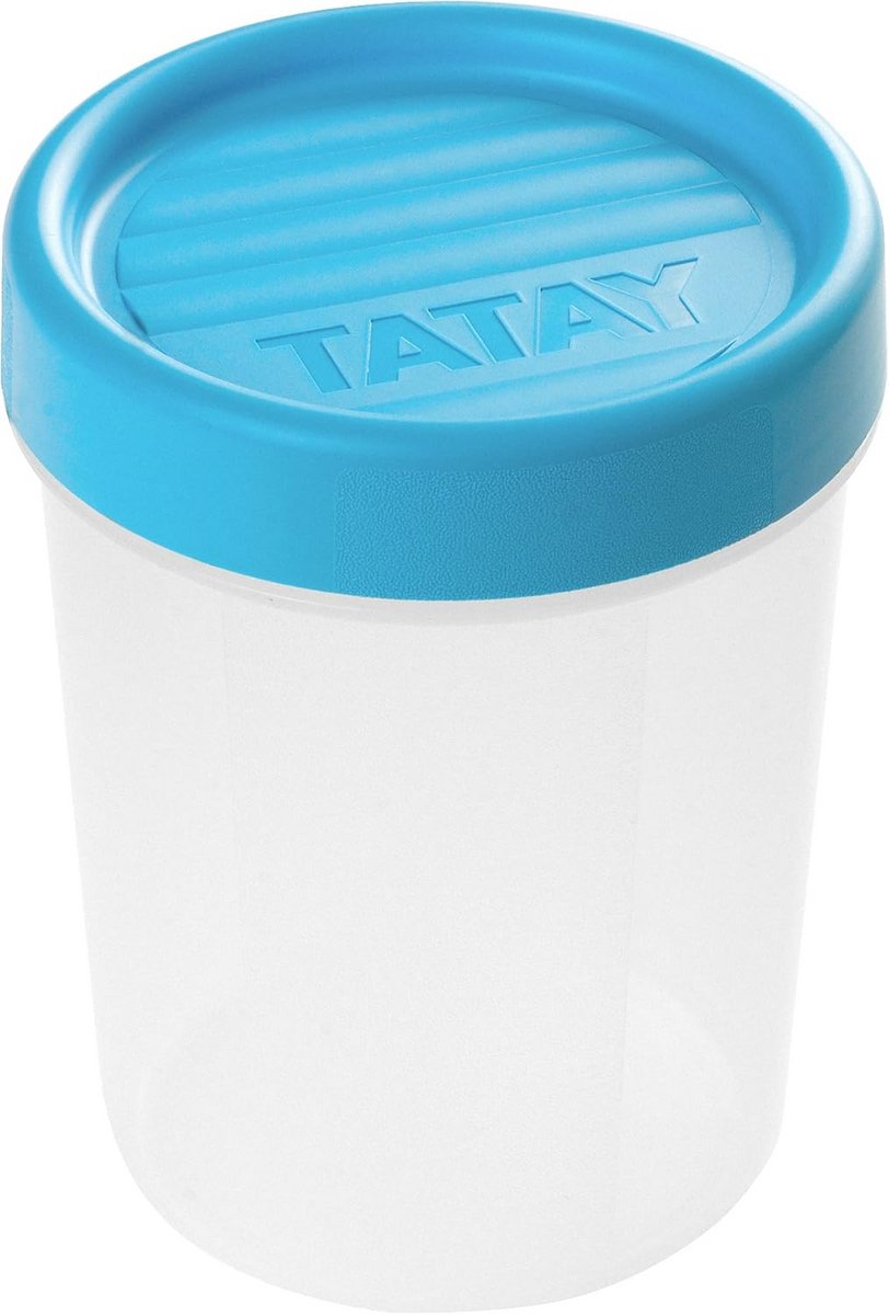 Kunststof voedselcontainer met schroefdeksel Blauw 0,4 Liter