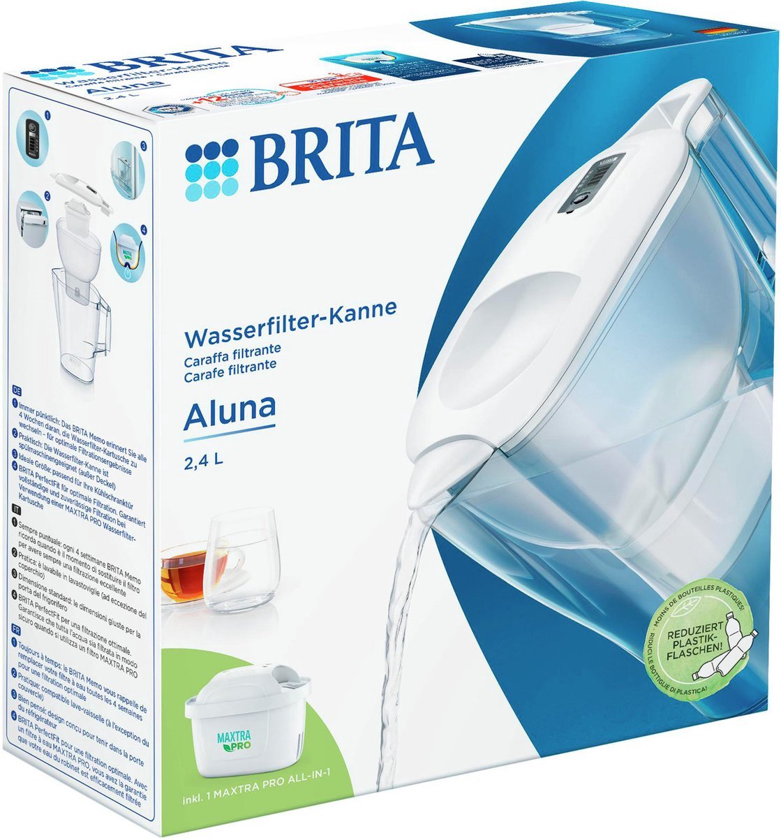 BRITA Waterfilterkan Aluna Cool White