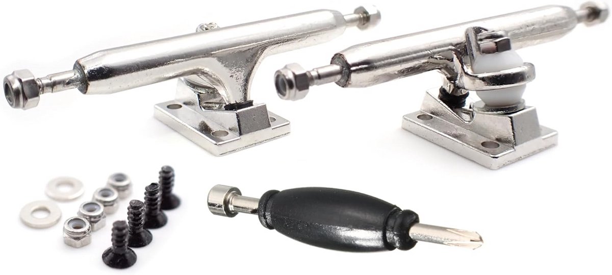 Professionele 36mm Fingerboard Trucks Set - Inclusief Rubberen Bushings en Lock Nuts