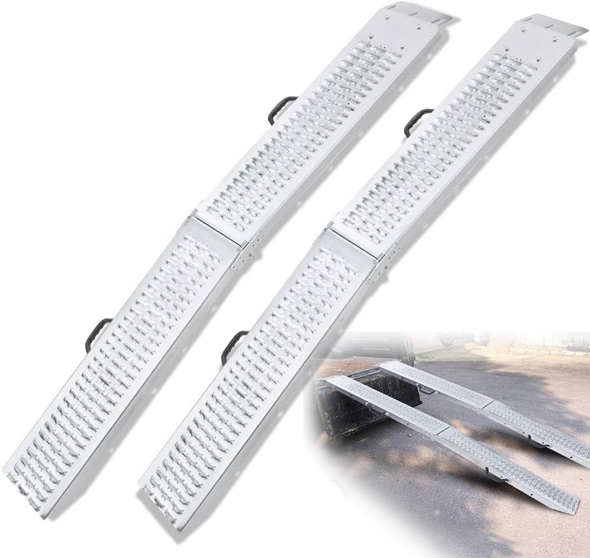 Opvouwbare Laadranden 180 cm - 400 kg - Verzinkt Staal - Antislip