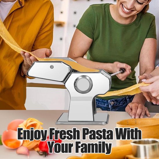 Pastamachine - Pastamaker - Spaghetti en Lasagne Machine - Pastasnijder van Merkloos — afbeelding 4