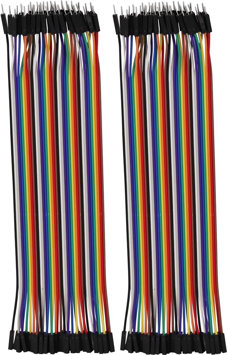 Jumper Draad Kabels - Breadboard Lint - Elektronica Projecten - 40 Pin Connectoren - 20 cm Lengte - Meerkleurig