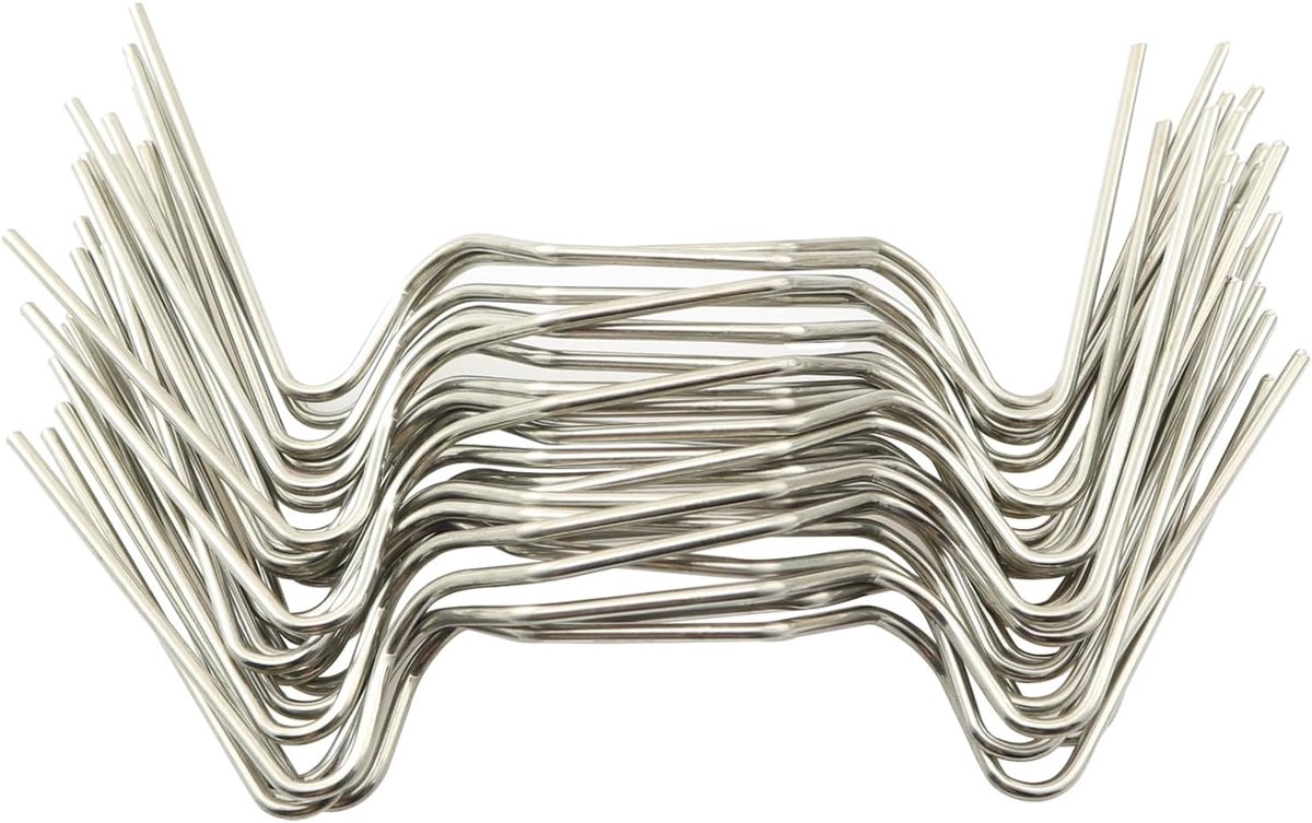 50 stuks W-vormige glasbevestigingsclips roestvrij staal 7,5 cm