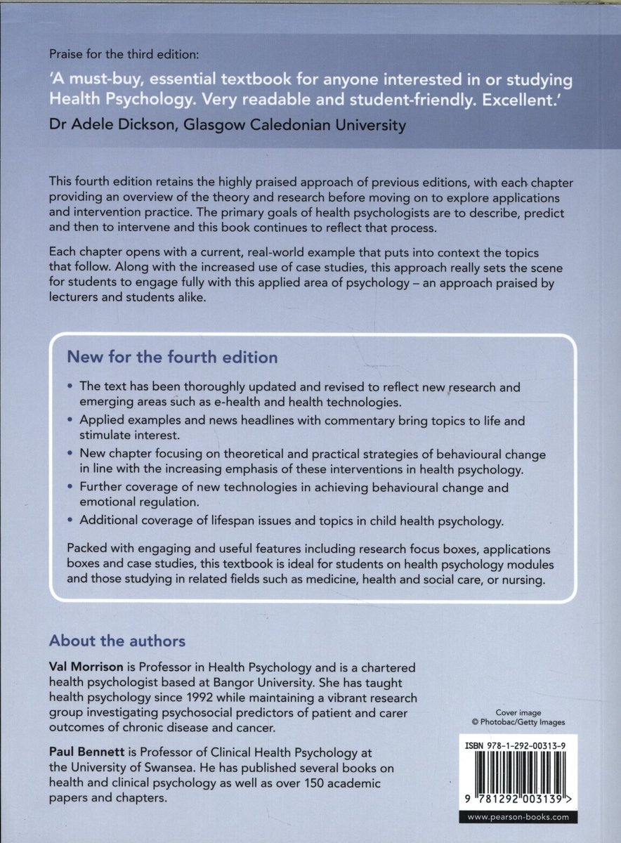 Introduction to Health Psychology - back cover