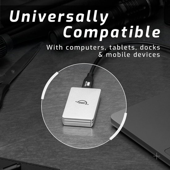 Externe SSD - Draagbare Opslag - Snelle Data Transfer - Aluminium Behuizing - 1 TB - Zilver — afbeelding 3