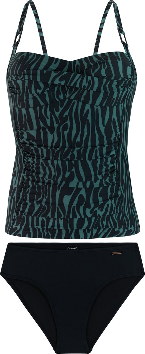Protest PRTOnce Tankini set Dames B&C-cup Vaste vulling Hoge taille Volledige dekking Groen