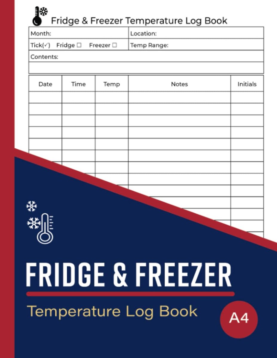 Temperatuurlogboek Koelkast en Vriezer - Dagelijks Temperatuur Bijhouden voor Keuken, Restaurant en Medische Toepassingen