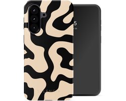 Selencia Hoesje - Geschikt voor Samsung Galaxy A57 (5G) - Backcover - Art Wave Black
