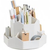XNONE Organiseur De Bureau En Cuir Synthétique 3 Compartiments - Rangement Stylos, Téléphone Et Télécommande