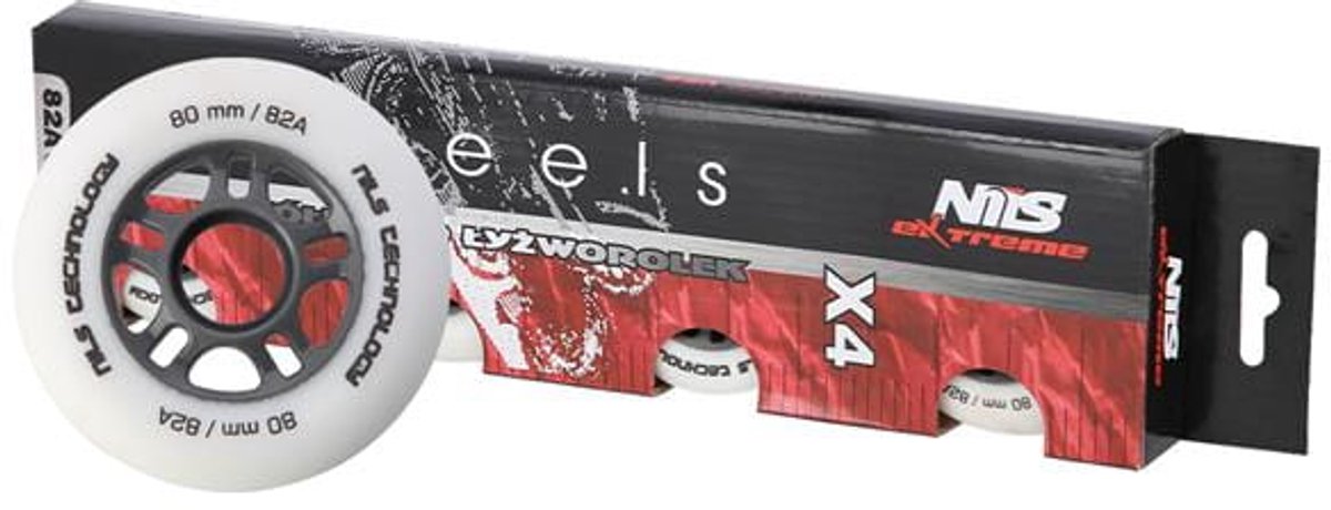 Nils Extreme Serie - Wielen - PU 80x24mm - 82A - Wit Mat
