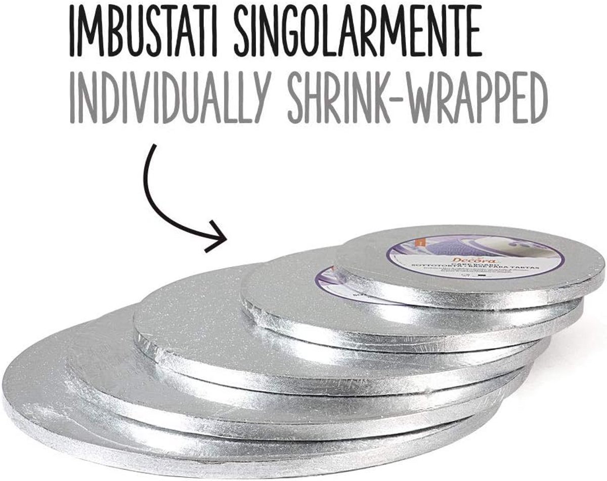 Sottotorta Tondo - 30 cm - Zilver/Zwart