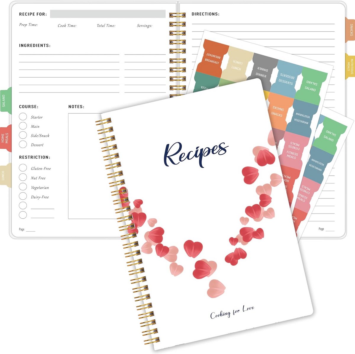 Recepten Logboek Planner - Organiseer en Bewaar Jouw Beste Recepten