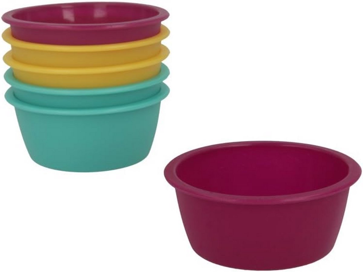 Set van 6 mini taartvormen van 8 cm van hoogwaardige siliconen