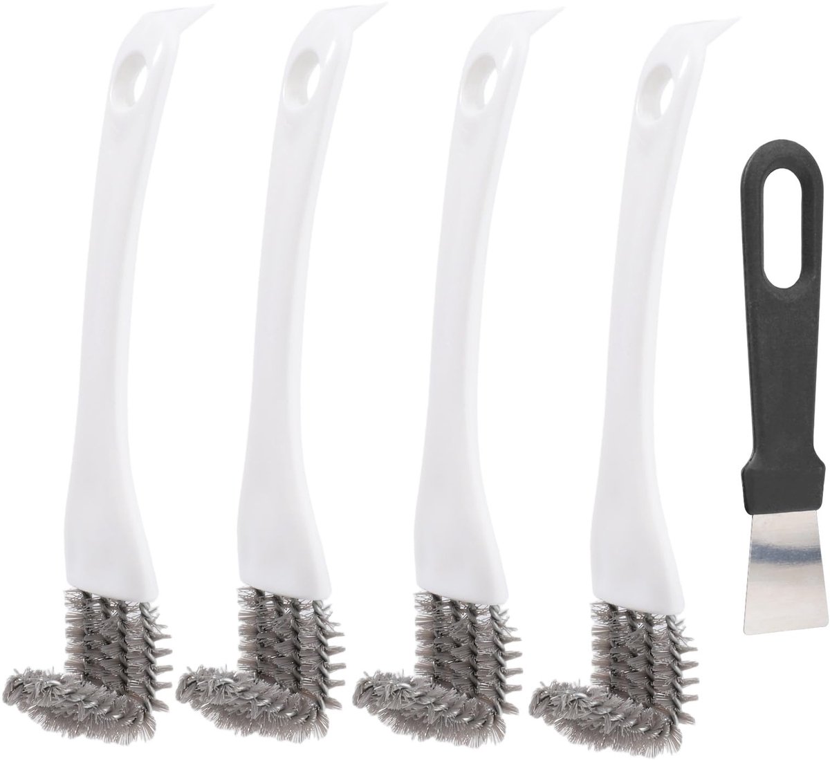 Vog cage schoonmaakset - Ergonomische Handgreep - Inclusief 4 Borstels en 1 Schraper