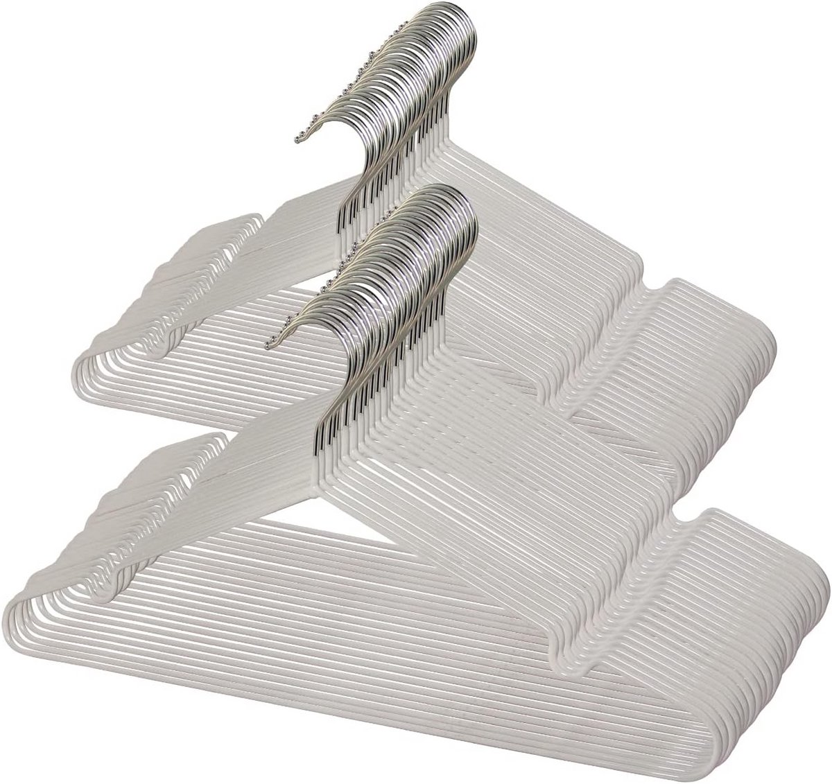 Set van 48 Antislip Metalen Kleerhangers voor Jassen en Blouses