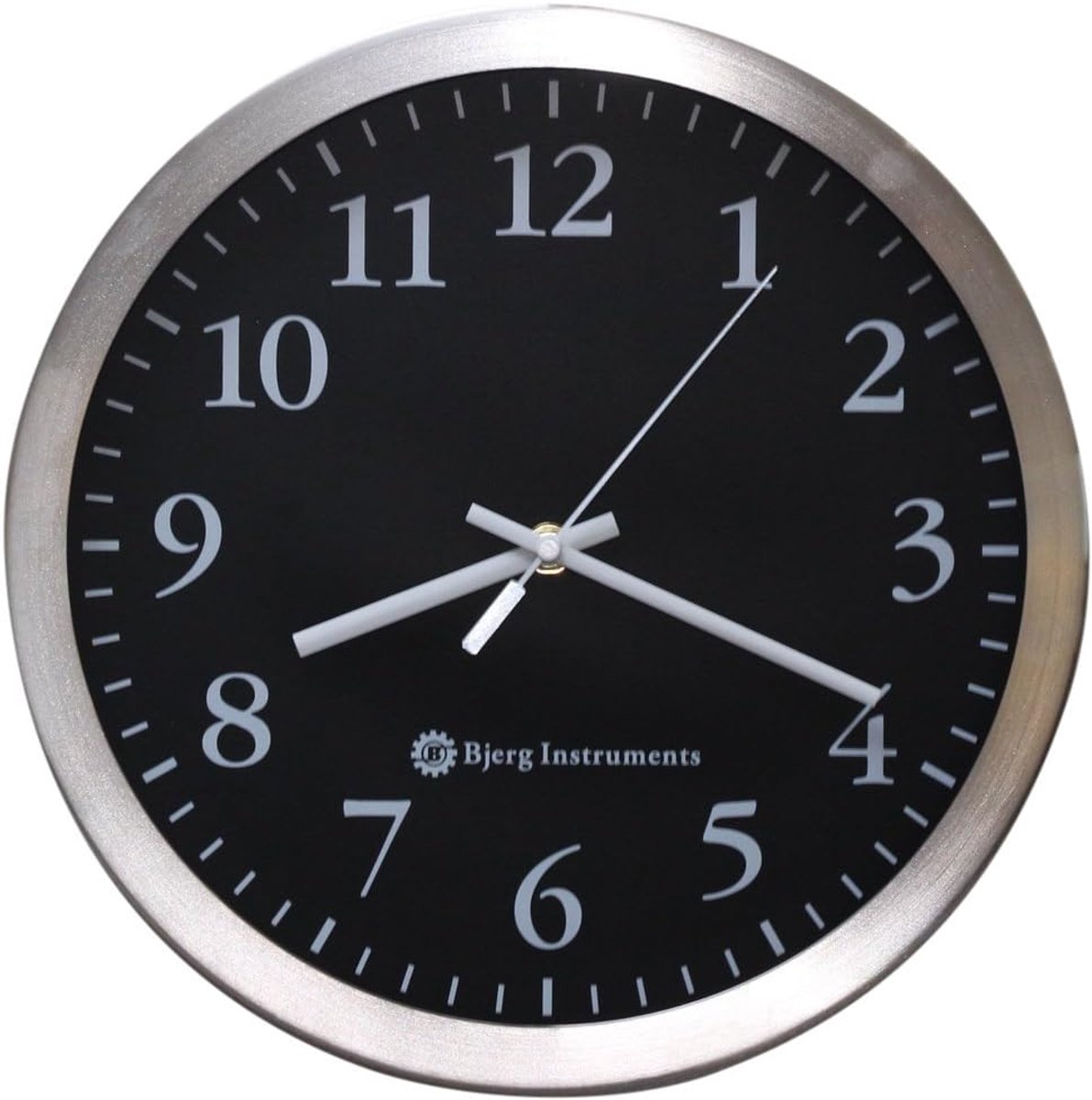 Stille Wandklok 30 cm RVS - Modern, Groot Analoog Uurwerk voor Binnen en Buiten