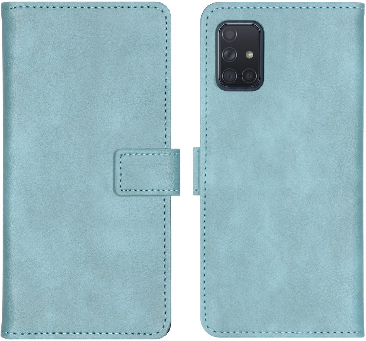 imoshion Hoesje - Geschikt voor Samsung Galaxy A71 - Luxe Bookcase - Lichtblauw