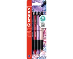 STABILO pointball - Balpen - NatureCOLORS Wildflower - Navulbaar - Etui Met 4 Kleuren