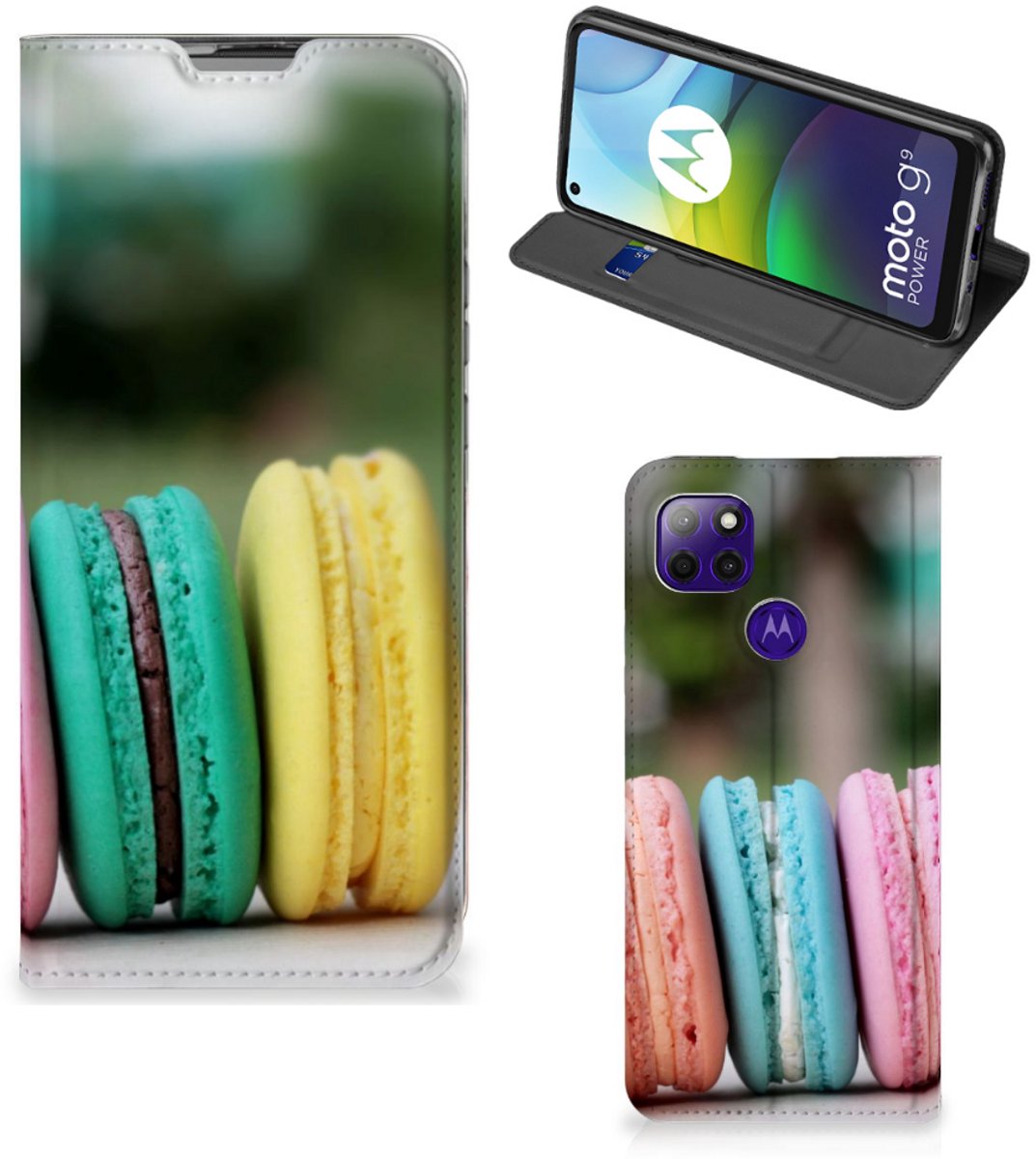 Motorola Moto G9 Power Flip Style Cover Macarons