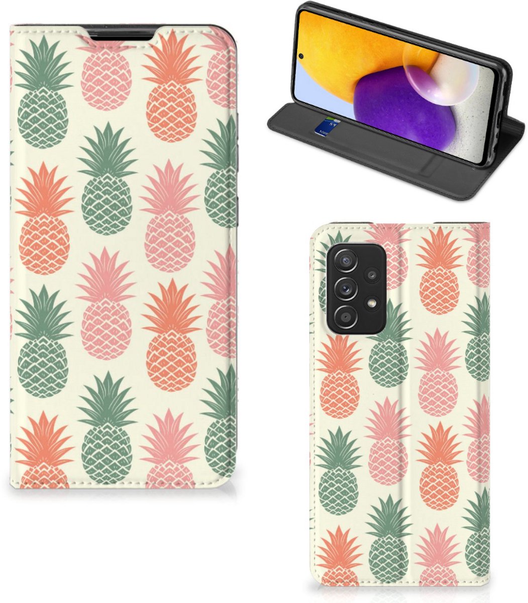 Samsung Galaxy A72 (5G/4G) Flip Style Cover Ananas