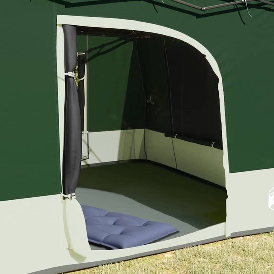 vidaXL - Binnentent - met - dak - met - opslag - Groen - 290 - x - 288 - x - 234 - cm - taft van Merkloos — afbeelding 4