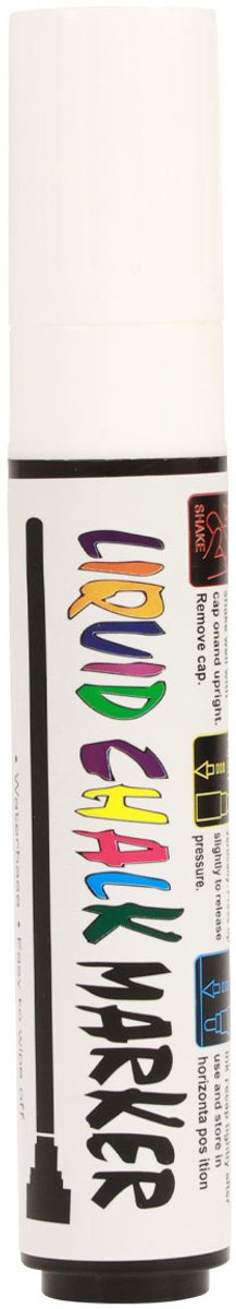 Krijtmarker marker krijtstift wit wateroplosbaar 15mm 1 stuk