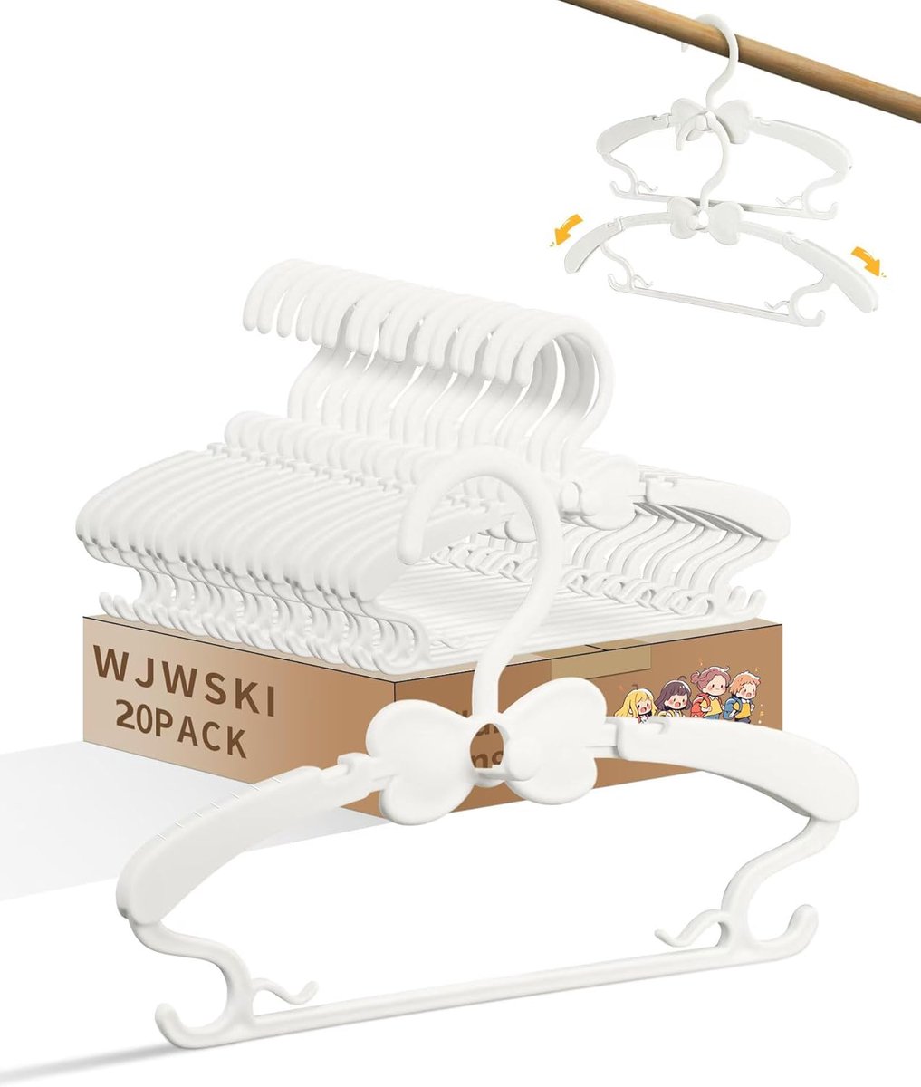 Kinderkleerhangers Meegroeiend 29-37 cm - Antislip en Ruimtebesparend (20 Stuks)