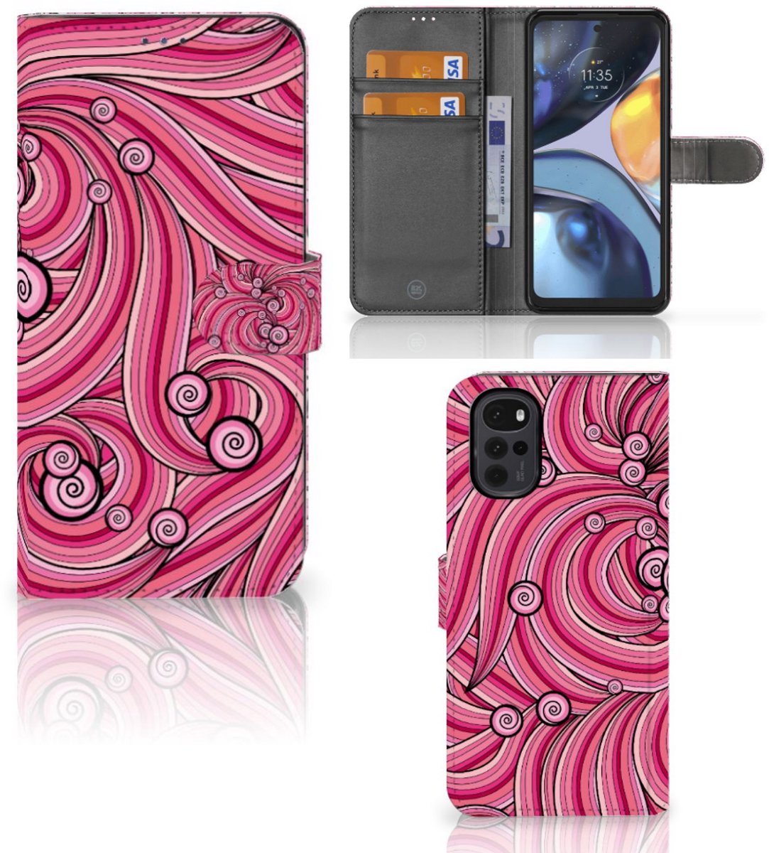 Motorola Moto G22 Hoesje Swirl Pink