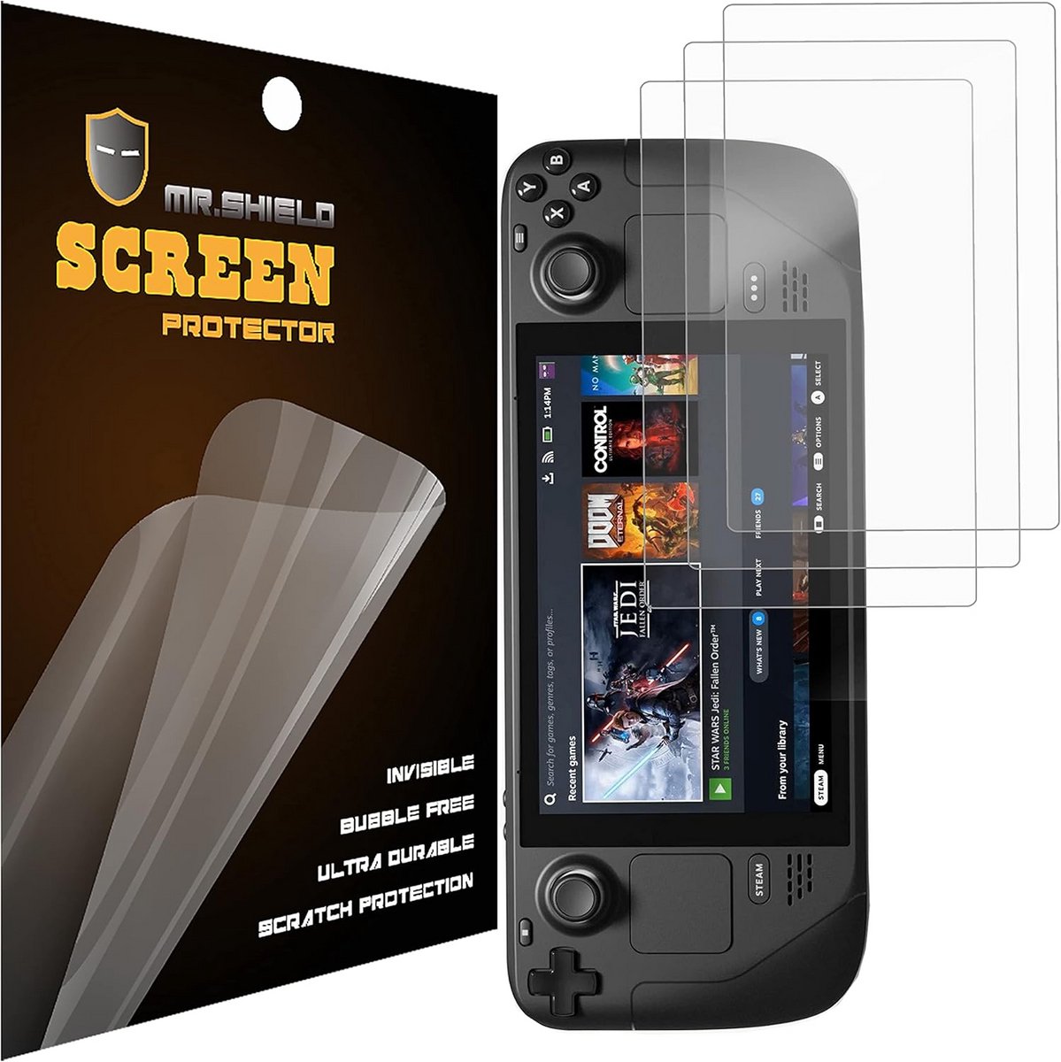 Screen Protector voor Steam Deck - Anti-Glare Matte - 3-Pack