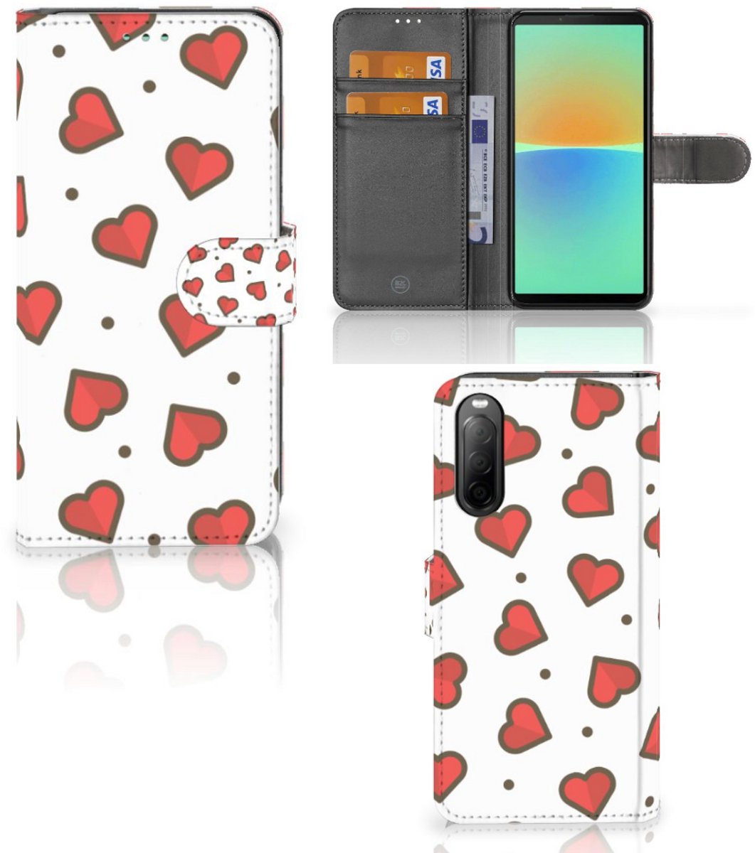 Sony Xperia 10 IV Telefoon Hoesje Hearts