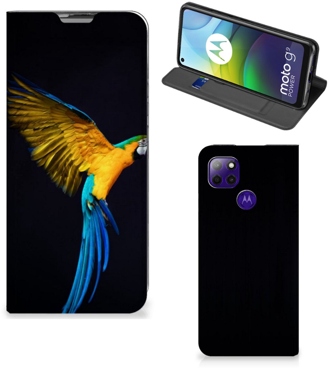 Motorola Moto G9 Power Hoesje maken Papegaai