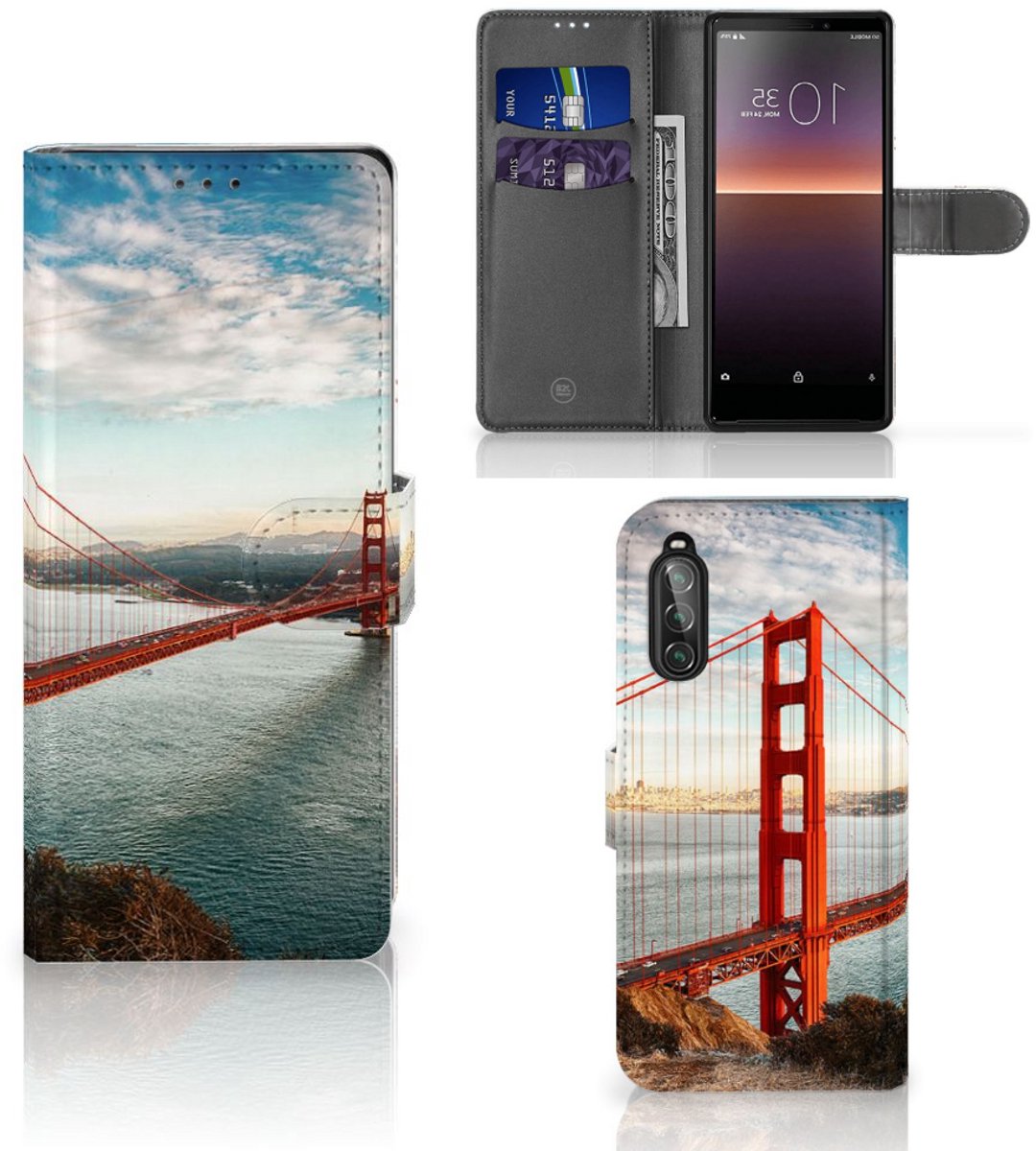 Sony Xperia 10 II Flip Cover Golden Gate Bridge