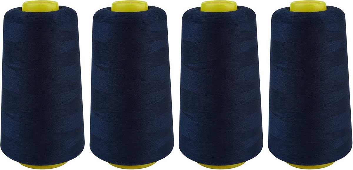 Overlock naaigaren 4-pack 40/2 donkerblauw - perfect voor al uw naai projecten